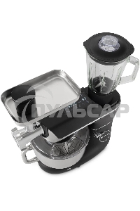 Кухонная машина Hyundai HYM-S8591 планетар.вращ. 1500Вт черный/серебристый