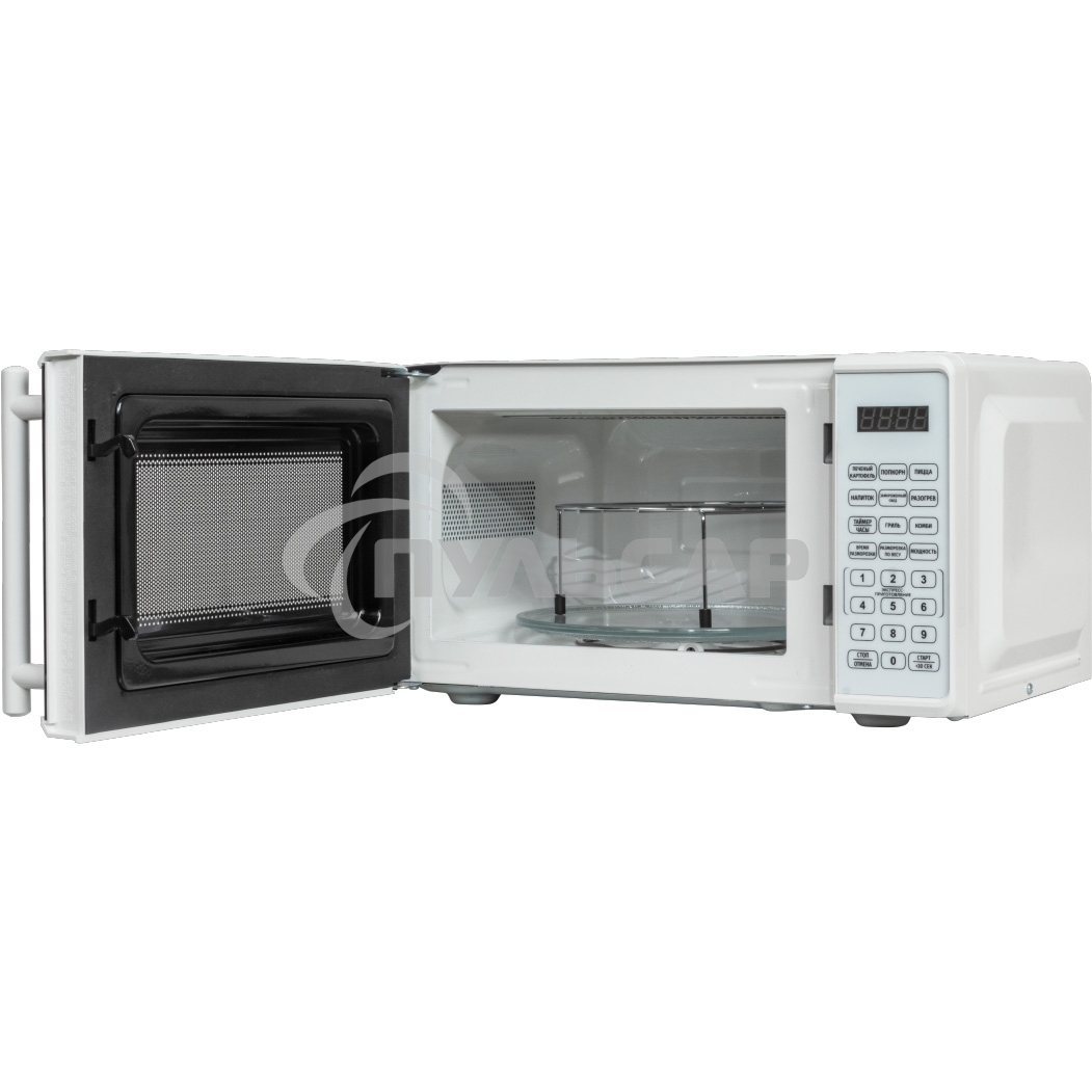 Микроволновая печь JVC JK-MW425SG белый, 20 л, 700 Вт, переключатели - мембранные кнопки