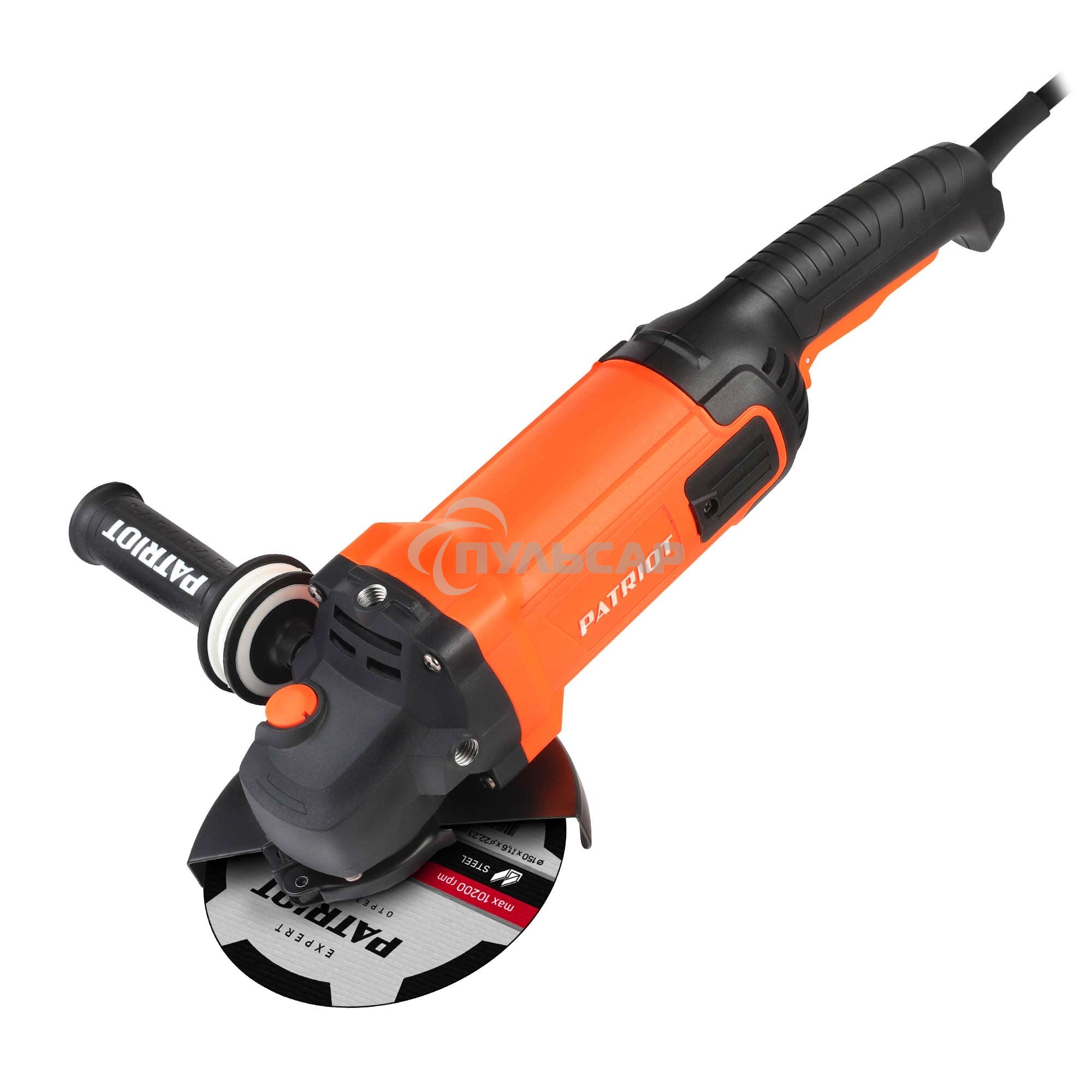 Машина углошлифовальная (УШМ) PATRIOT AG 190, тонкий корпус, пылезащищенная. Вт, Диск 180 мм