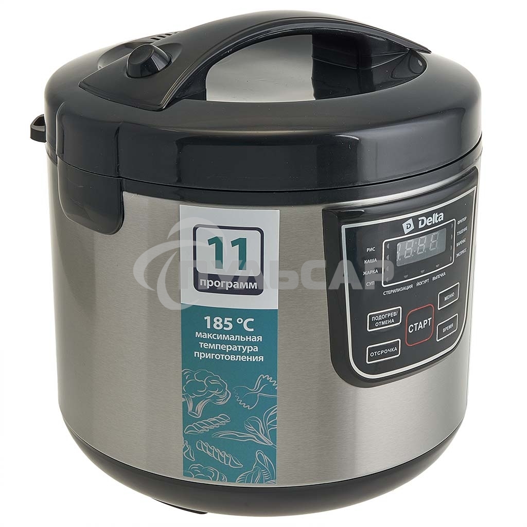 Мультиварка DELTA DL-6527 черная: 900 Вт,5л, 11 ПРОГРАММ (4)