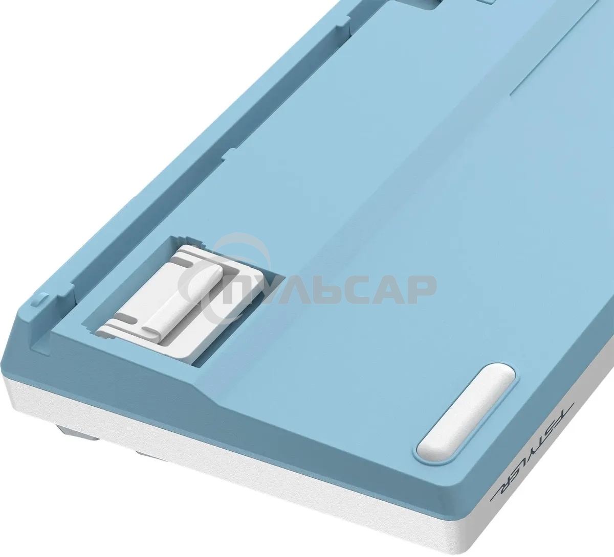 Клавиатура проводная A4Tech Fstyler FS300 (FS300 PANDA SNOWBOARDING), USB, белый/синий