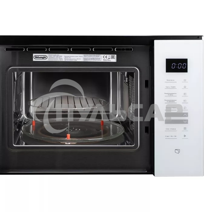 Микроволновая печь встраиваемая DeLonghi DMO 25BB ROMA белый, 25 л, 1450 Вт, переключатели - сенсор