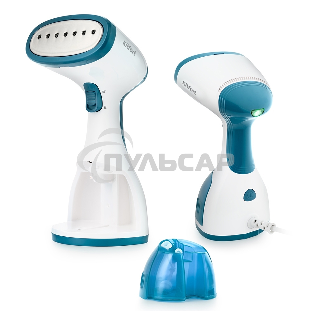 Отпариватель Kitfort КТ-916-1 / Мощность: 900-1100 Вт.Объем резервуара для воды: 220 мл.голубой