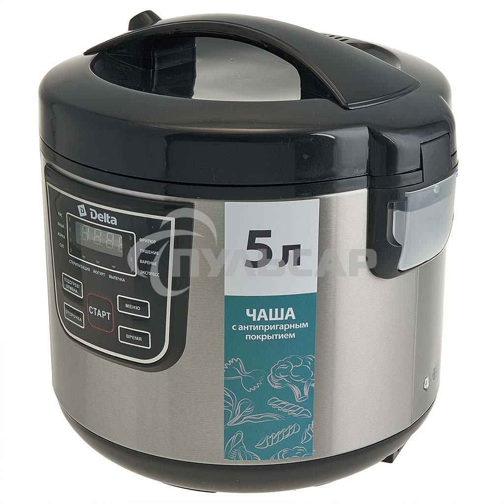 Мультиварка DELTA DL-6527 черная: 900 Вт,5л, 11 ПРОГРАММ (4)