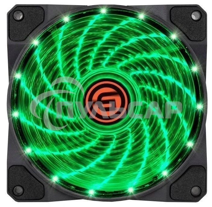 Вентилятор для корпуса LED 12LG15 (зеленый) (108309)