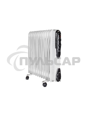 Обогреватель масляный EUROLUX ОМПТ-EU-12Н (12 секций) белый, 2500 Вт, 30 м2, термостат 67/3/20
