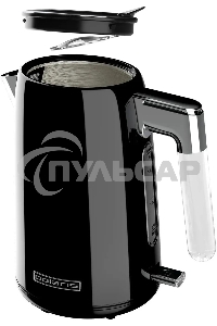 Чайник электрический Polaris PWK 1746CA Water Way Pro 1.7л. 2200Вт черный (корпус: нержавеющая сталь)