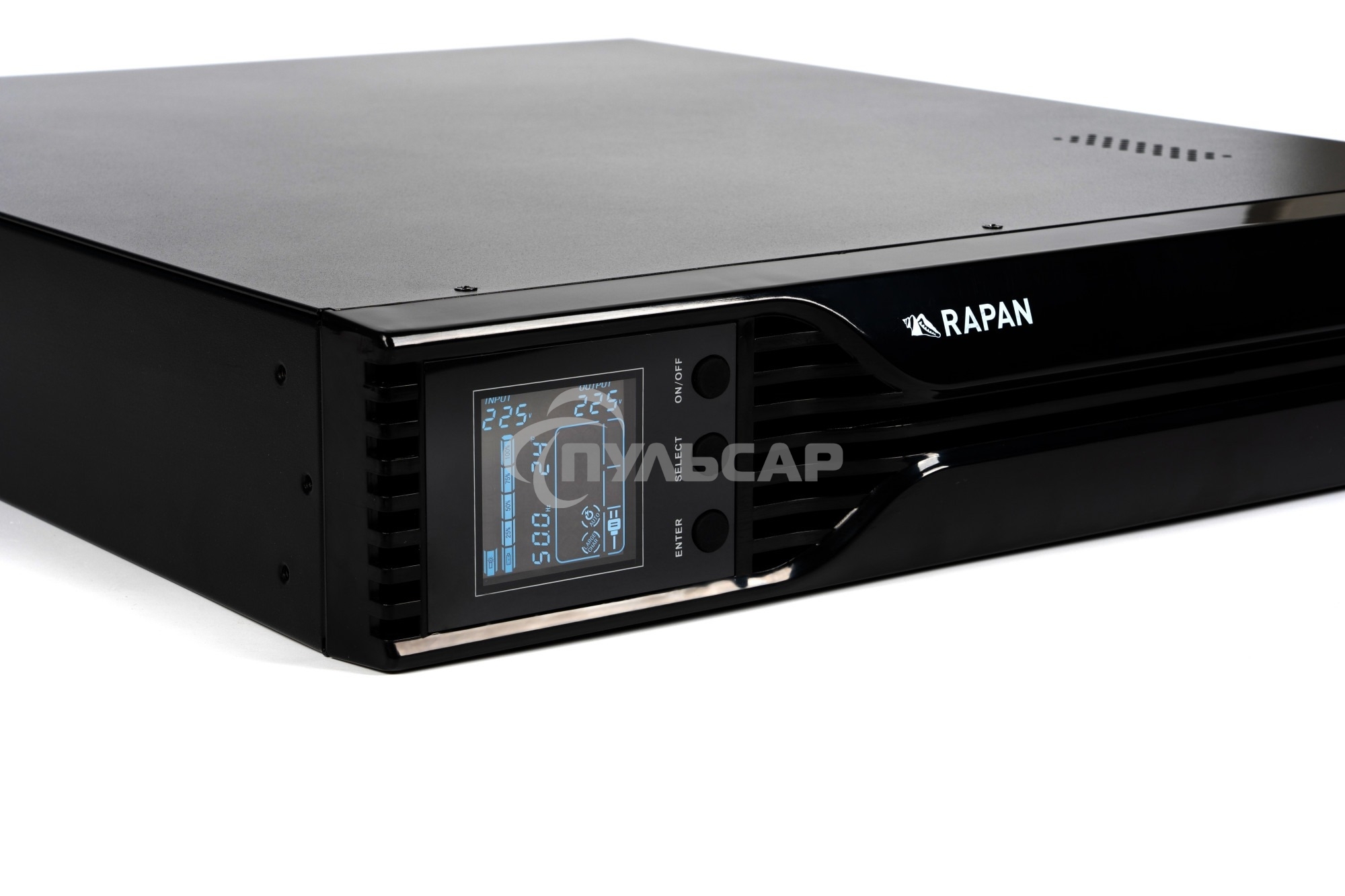 Источник бесперебойного питания ИБП Бастион RAPAN-UPS 3000 RACK+4x9Ah (2100 Вт, Line-interactive, встроенные АКБ 6 шт.x 9Ah) 8960