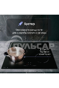 Индукционная варочная панель Zigmund & Shtain CI 35.6 B независимая, черный