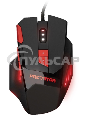 Мышь проводная Qumo Predator M80 черный, 3200 dpi, USB, кнопки - 8