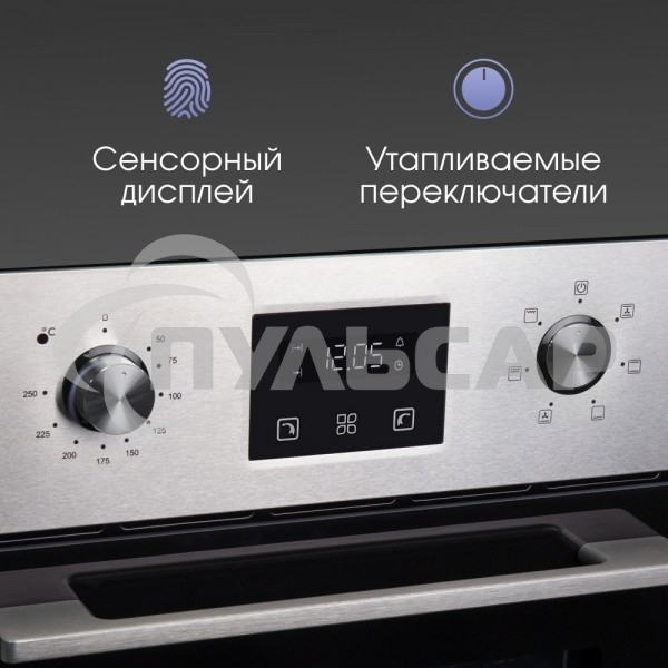 Духовой шкаф электрический встраиваемый Zigmund & Shtain E 145 S нержавеющая сталь