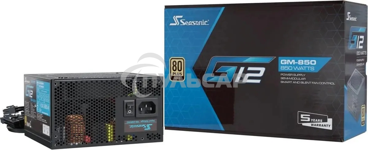 Блок питания Seasonic ATX 850W G12 GM-850 80 PLUS gold (20+4pin) APFC 120мм fan 6xSATA RTL