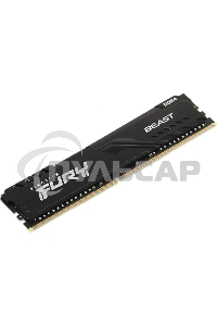 Оперативная память Kingston Fury Beast, DDR4, 16Gb (1x16Gb), 3200MHz, CL16, DIMM, с радиатором, черный