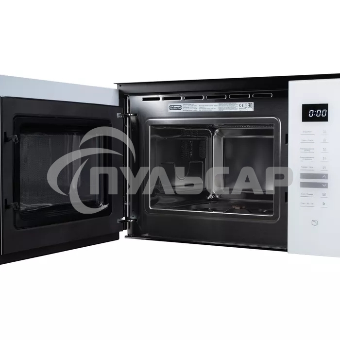 Микроволновая печь встраиваемая DeLonghi DMO 25BB ROMA белый, 25 л, 1450 Вт, переключатели - сенсор