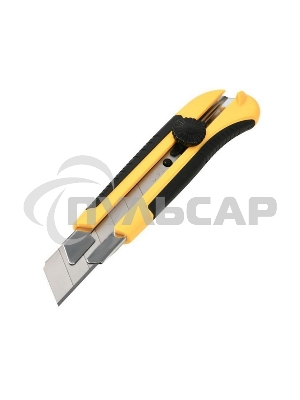 Технический нож Deli DL0035 25мм, ударопрочный корпус, кнопка блокировки, прорезиненная рукоятка