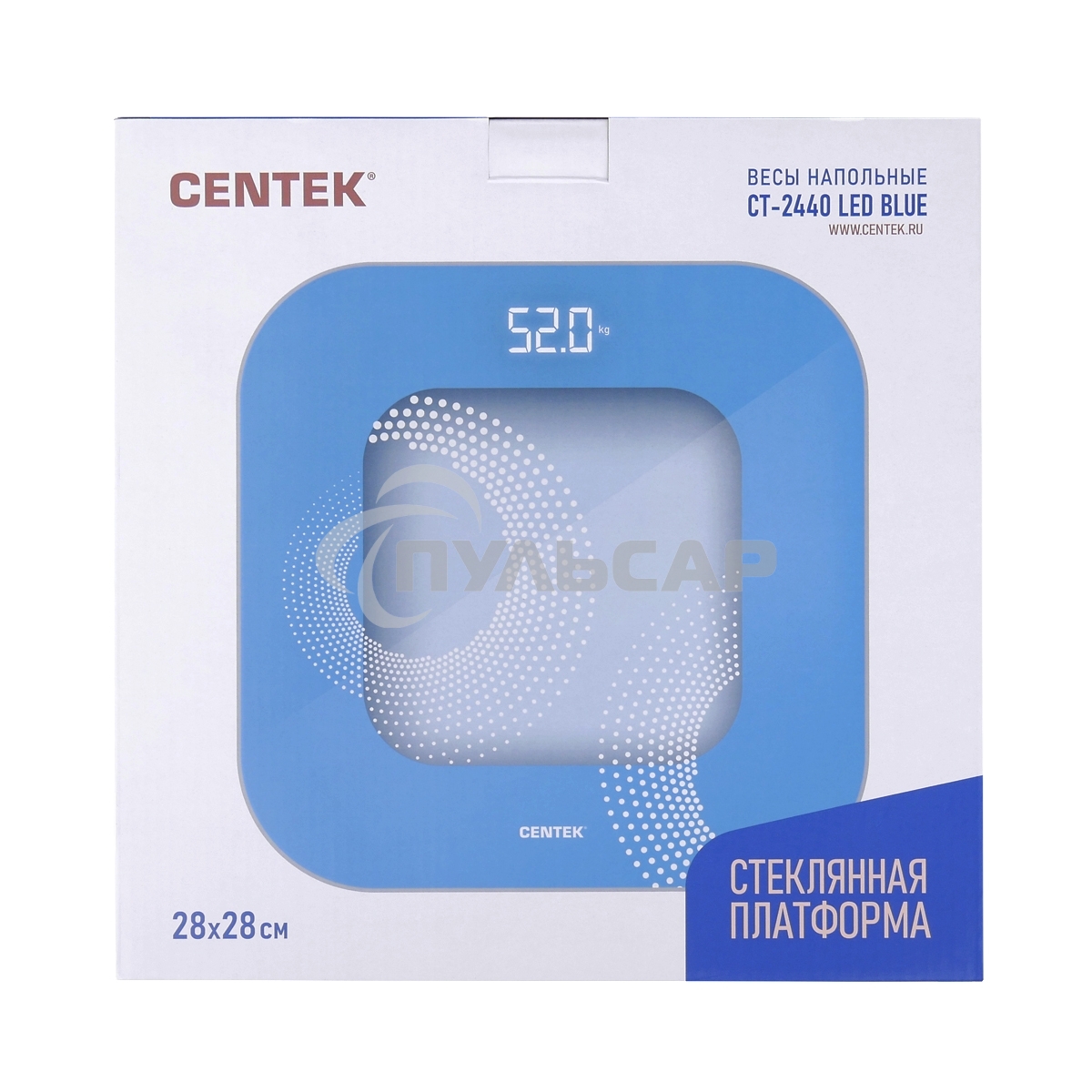 Весы напольные CENTEK CT-2440 LED Blue