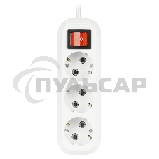 Удлинитель Smartbuy (SBE-16-3-02-ZS) 3 гнз х 2,0 м (16А/3.5кВт, ПВС 3х1.0)