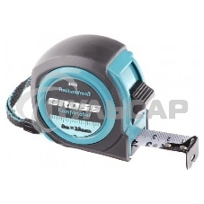 Рулетка Komfortabel, 8 м х 25 мм, обрезиненный корпус Gross