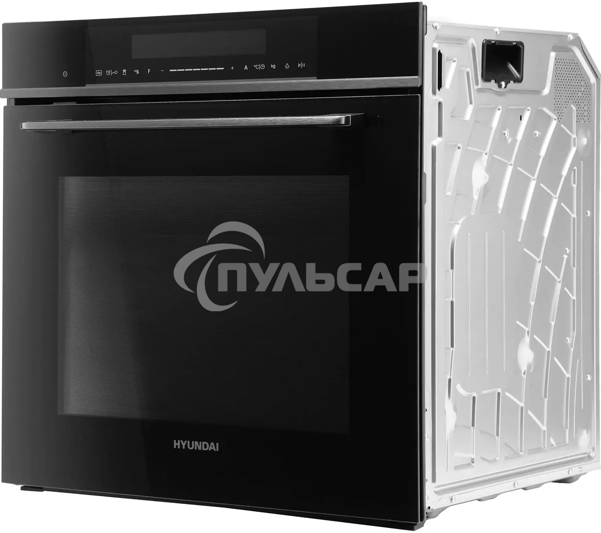 Духовой шкаф электрический Hyundai HMEO 6780 DX черное стекло/серебристый