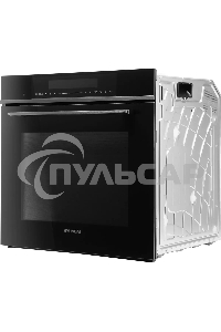 Духовой шкаф электрический Hyundai HMEO 6780 DX черное стекло/серебристый