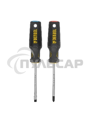 Набор отверток Denzel 2 шт., PH+SL, S2, 3к рукоятка