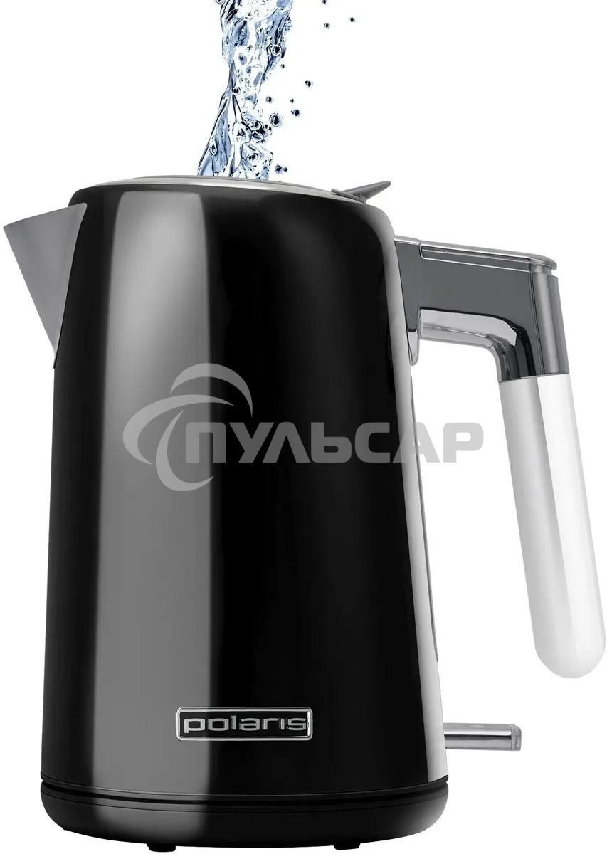 Чайник электрический Polaris PWK 1746CA Water Way Pro 1.7л. 2200Вт черный (корпус: нержавеющая сталь)