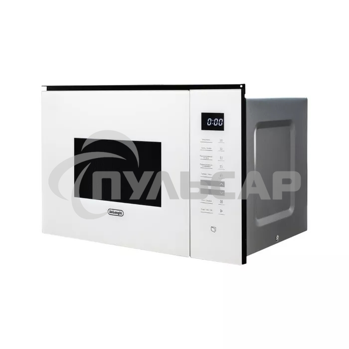 Микроволновая печь встраиваемая DeLonghi DMO 25BB ROMA белый, 25 л, 1450 Вт, переключатели - сенсор