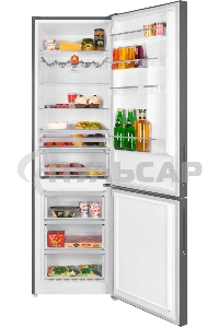 Холодильник Maunfeld MFF200NFSE нержавеющая сталь двухкамерный 271/106л морозилка снизу