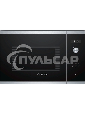 Микроволновая печь встраиваемая Bosch BEL554MS0 нержавеющая сталь/черный, 25 л, 900 Вт, переключатели - поворотный механизм/сенсор