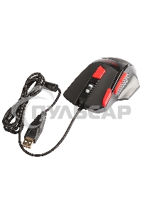 Мышь проводная Qumo Predator M80 черный, 3200 dpi, USB, кнопки - 8