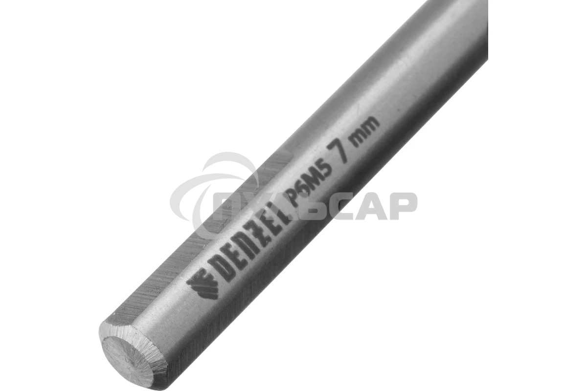 Сверло спиральное по металлу Denzel 7,0 x 109мм, Р6М5, Golden Tip