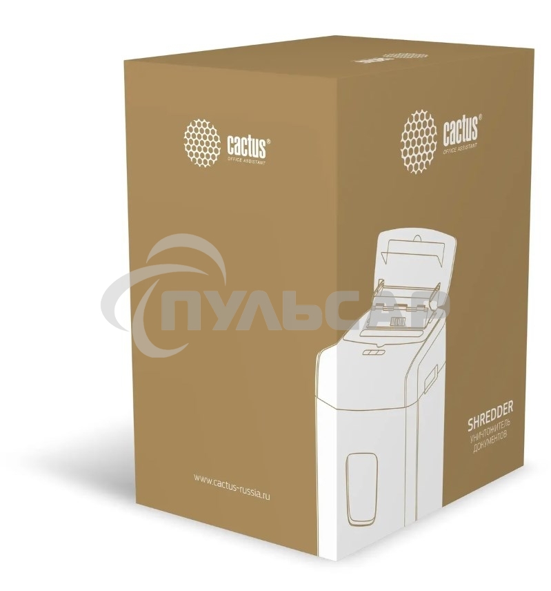 Шредер Cactus CS-SH-D6 черный с автоподачей (секр.P-4) фрагменты 120лист. 23лтр. скрепки скобы пл.карты