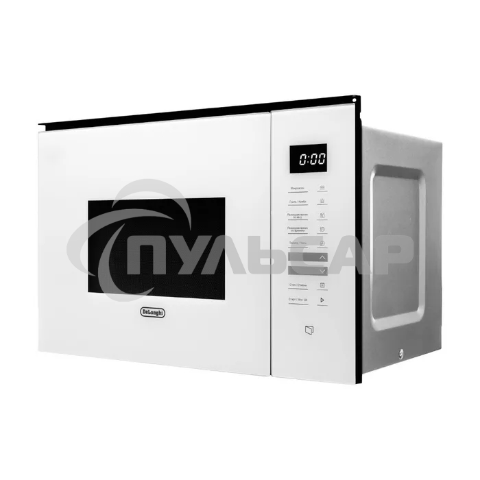 Микроволновая печь встраиваемая DeLonghi DMO 25BB ROMA белый, 25 л, 1450 Вт, переключатели - сенсор