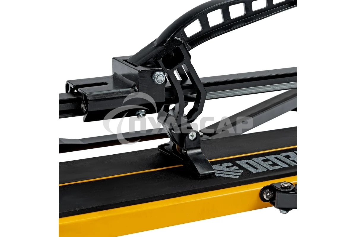 Плиткорез рельсовый 600х16мм, каретка на подш., стальная станина, усил. рукоятка-пенал Denzel