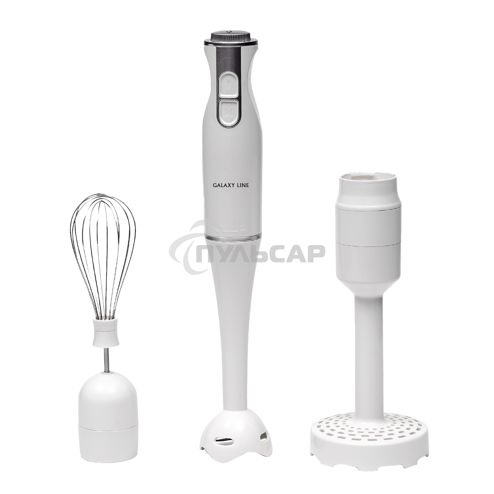 Блендер погружной Galaxy Line GL 2104 800Вт белый/серебристый