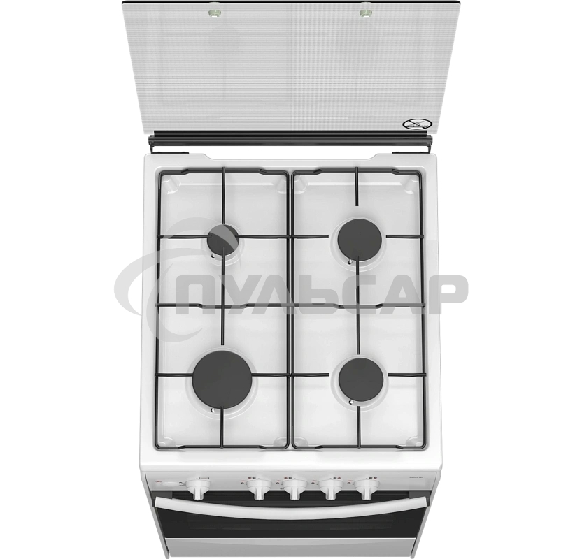 Плита газовая Darina 1B GM 341 107 W белый/черный, конфорок 4 шт, духовка 50 л, 50 см x 85 см x 56 см