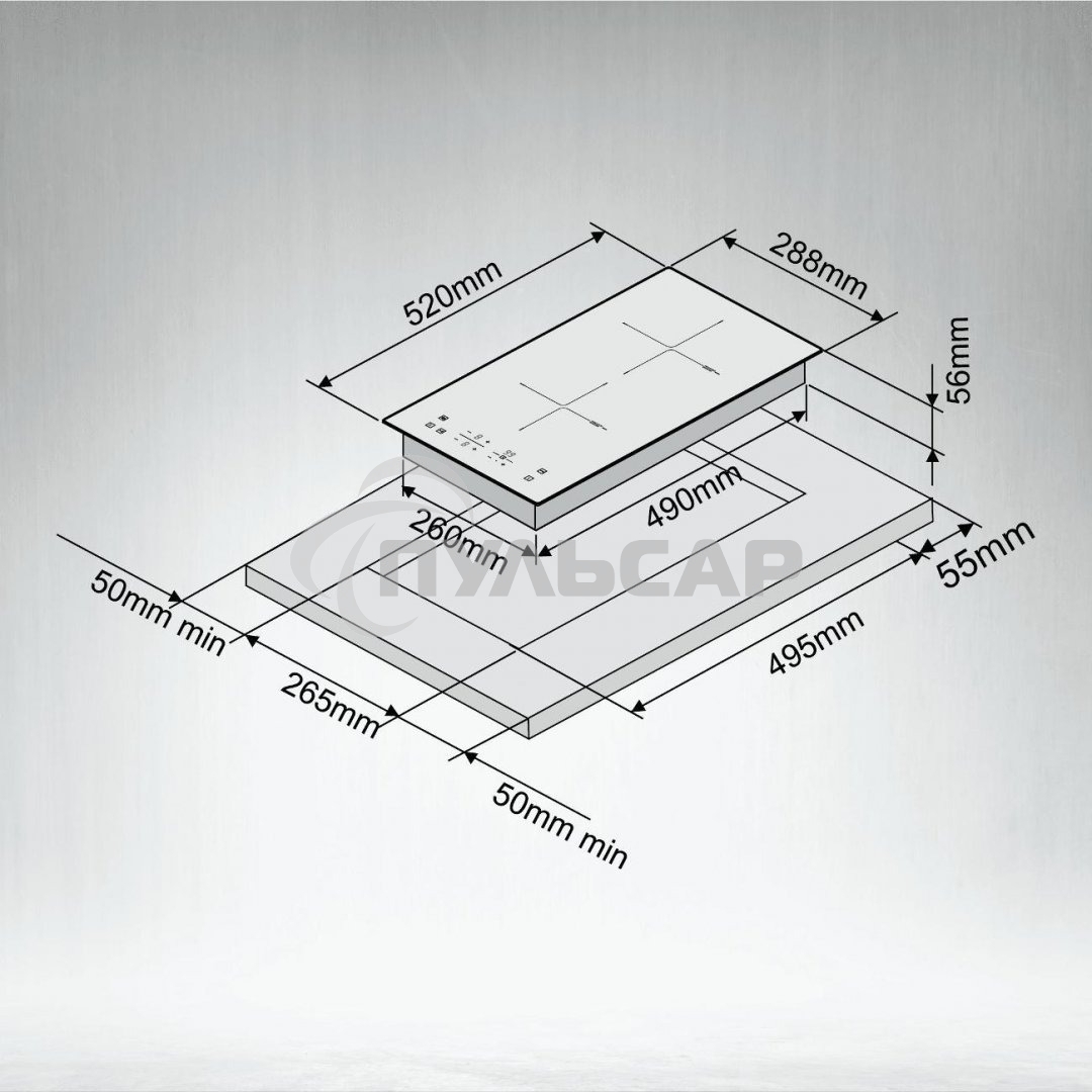 Индукционная варочная панель ARDO IM32BT2 черный