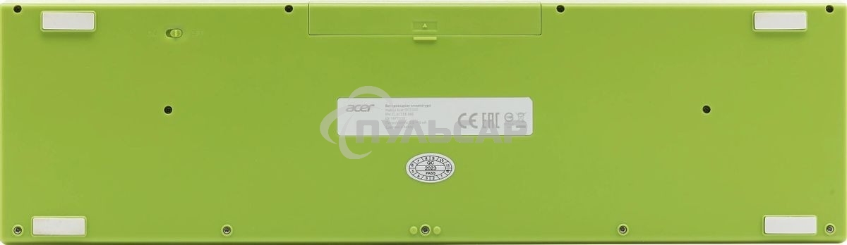 Комплект клавиатура + мышь Acer OCC205 беспроводной USB, 1200 dpi, зеленый/желтый
