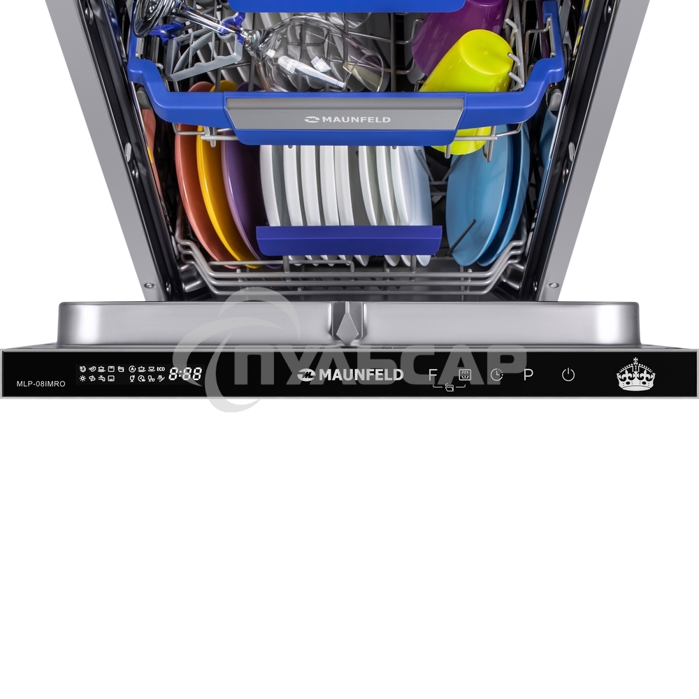 Встраиваемая посудомоечная машина Maunfeld MLP-08PRO, серебристый, 44.8 см, 10 компл., 47 дБ, класс A++