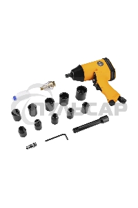 Гайковерт Deko DKPT01 SET 3 142л/мин красный/черный