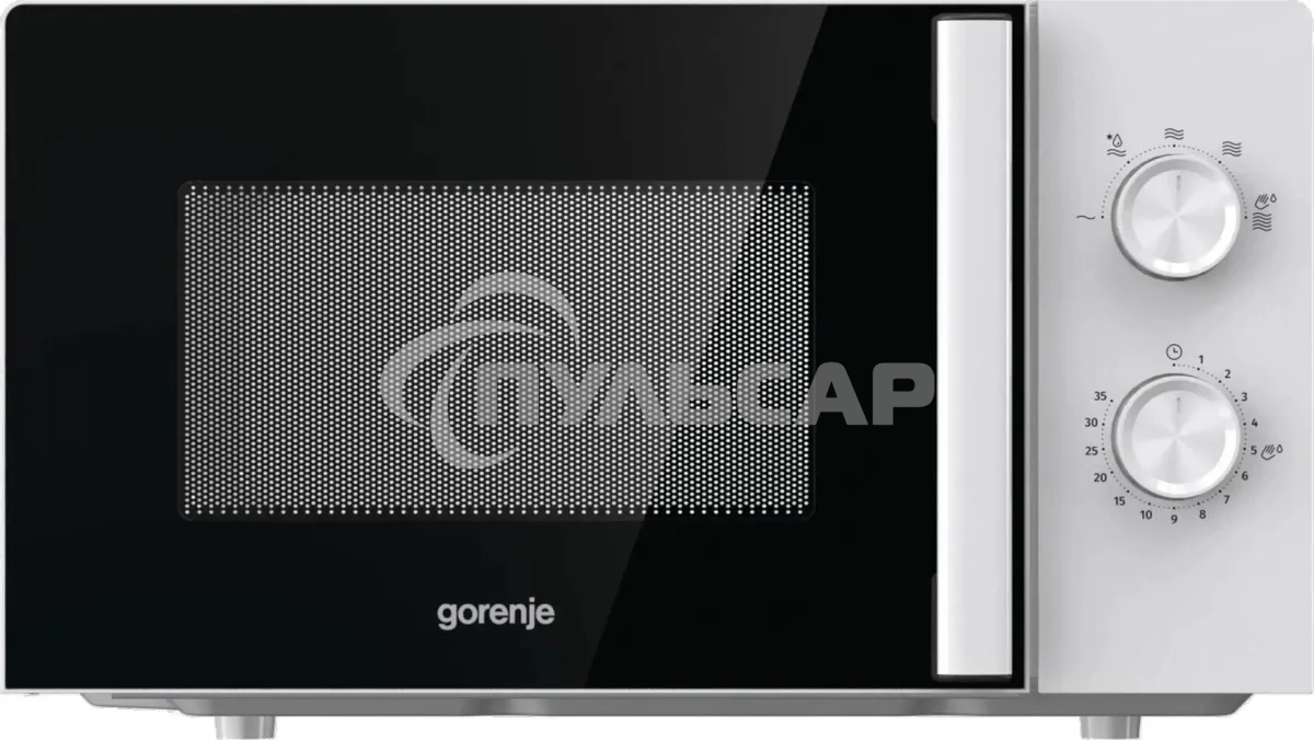 Микроволновая печь Gorenje MO17E1WH белый, 17 л, 700 Вт, переключатели - поворотный механизм
