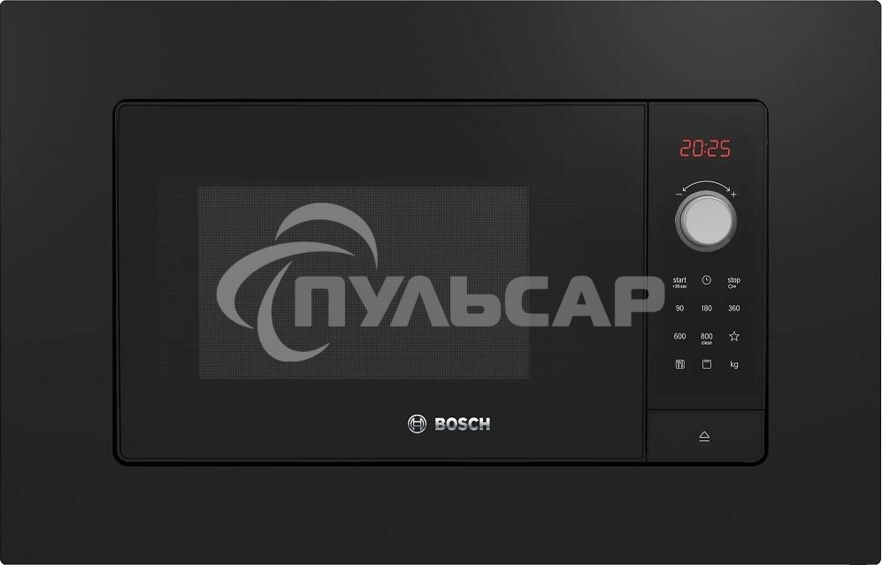 Микроволновая печь встраиваемая Bosch BEL653MB3 черный, 25 л, 800 Вт, переключатели - поворотный механизм/сенсор