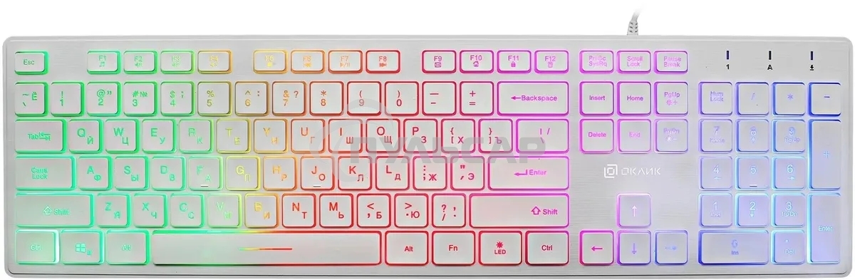 Клавиатура проводная Oklick 550ML 1061618, USB, белый
