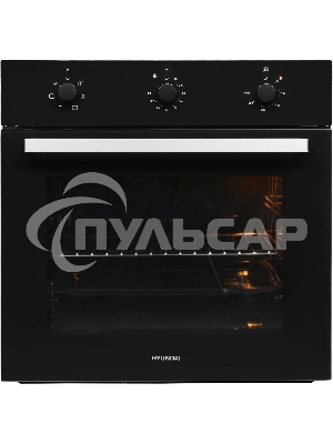 Духовой шкаф Электрический Hyundai HEO 6631 BG черное стекло
