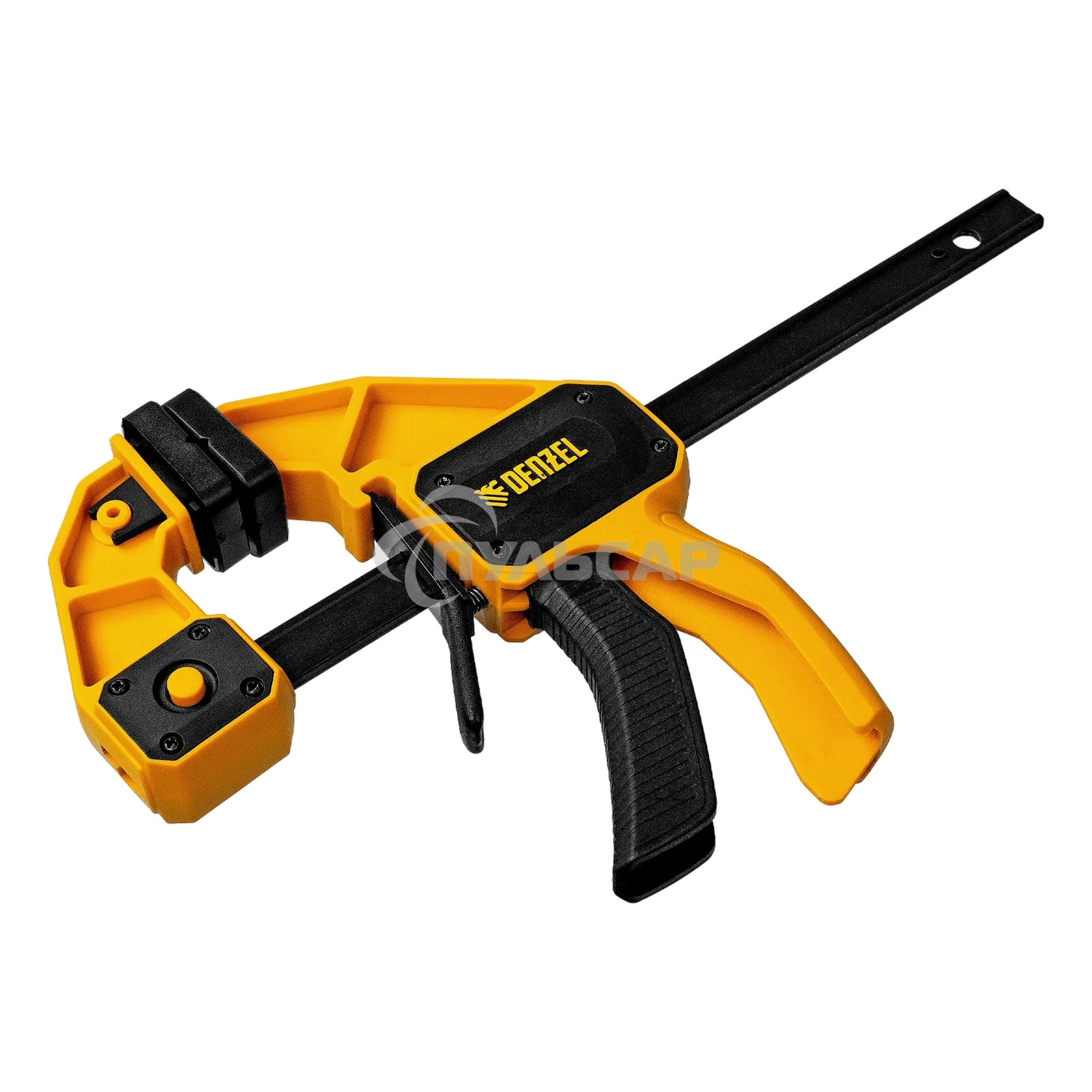 Струбцина Denzel F-образная, быстрозажимная, 150 х 80 мм, усиленный нейлоновый корпус