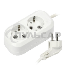 Удлинитель Smartbuy (SBE-16-2-02-Z) 2 гнз х 2,0 м (16А/3.5кВт, ПВС 3х1.0)