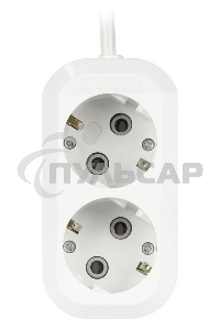 Удлинитель Smartbuy (SBE-16-2-02-Z) 2 гнз х 2,0 м (16А/3.5кВт, ПВС 3х1.0)