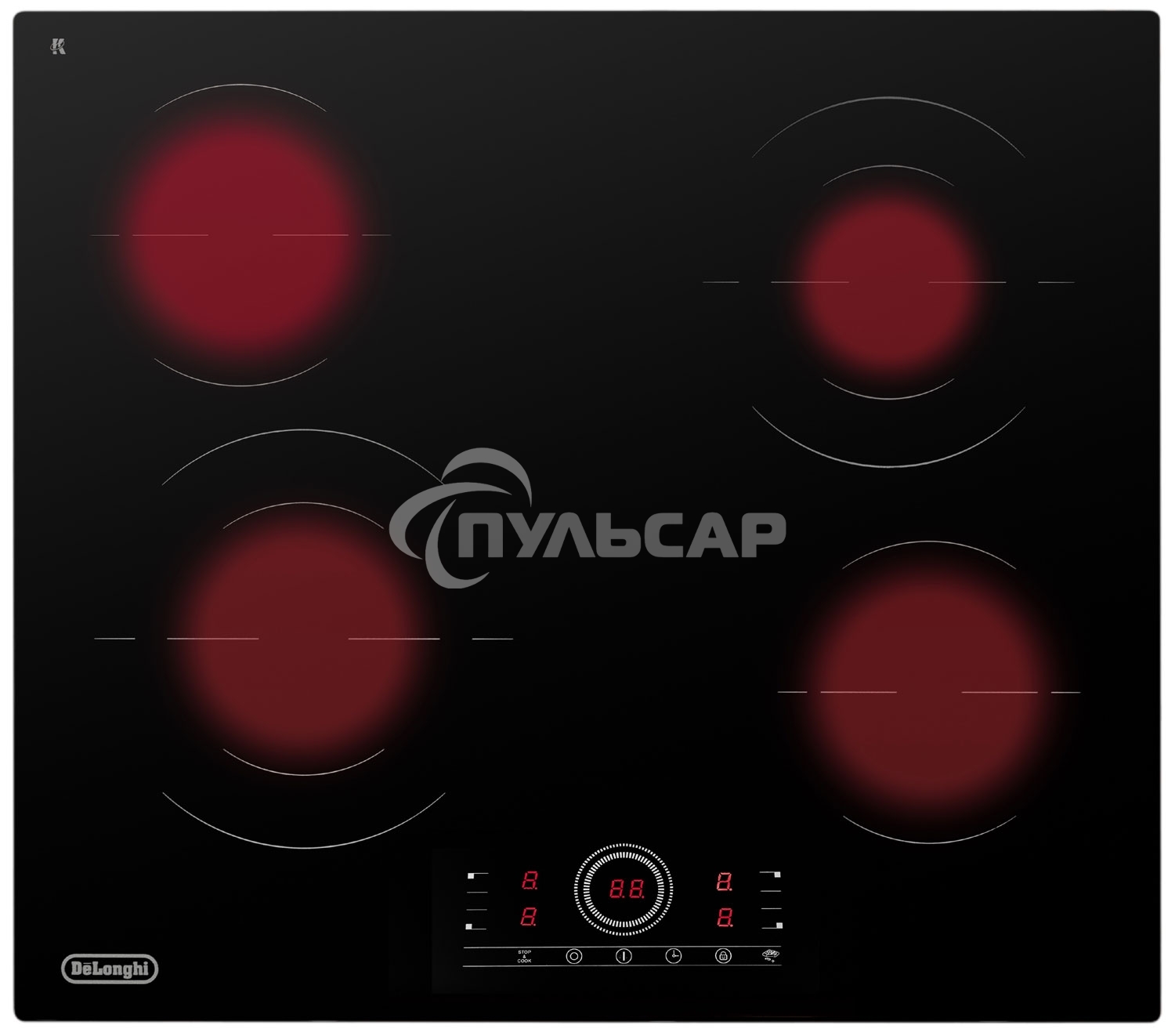 Электрическая варочная панель DeLonghi VITTORIO 2E1F CR Hi Light, независимая, черный