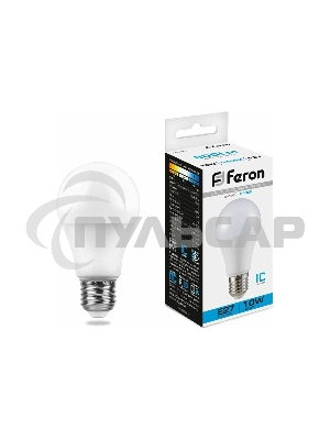 Лампа светодиодная Feron LB-92 10W 230V E27 6400K A60
