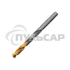 Сверло спиральное по металлу Denzel 7,5 x 109мм, Р6М5, Golden Tip